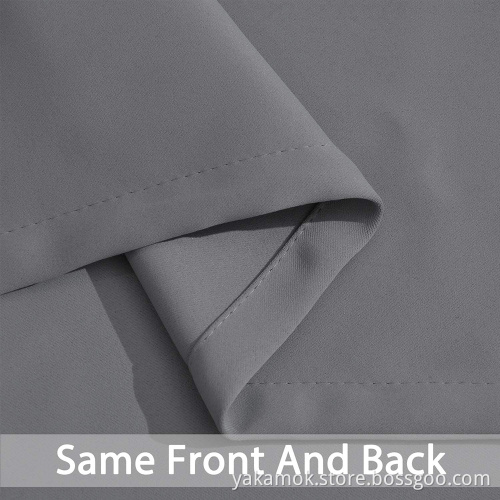 63 Inch Long Grey Blackout Curtains